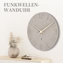 Warminn Funkuhr MDF Holz Wanduhr Ohne TickgeräUsche Lautlos 30cm Quarz Batterie Groß Einfach zu Lesen für Zimmer Zuhause KüChe Schlafzimmer Büro Schule - 4