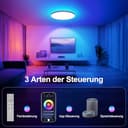 ToyGlee LED Deckenleuchte Dimmbar, 36W Ø30cm Smart RGBIC LED Deckenlampe mit Fernbedienung, Funktioniert mit Alexa & Google Assistant, Deckenleuchten für Schlafzimmer, Wohnzimmer - 4