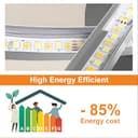 Sweier Plafoniera LED con Telecomando, 28W Lampada Soffitto Dimmerabile, 2800LM Moderno Cromato Curvo Lampadario, per Soggiorno, Camera da Letto Cucina, Sala da Pranzo - 7