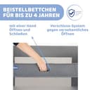 Chicco Next2Me Forever, 3-in-1-Babybett für Neugeborene, Bistellbett, das zu einem Montessori-Bett wird, bis 4 Jahre (22 kg), verstellbare Höhe, gute Luftzirkulation, 4 Räder, inklusive Matratze - 4