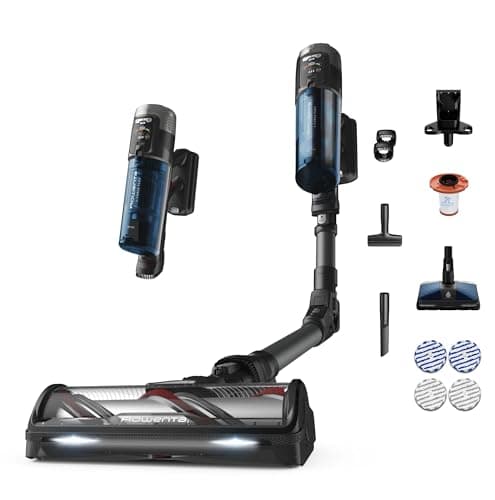 Rowenta X-Force Flex 12.60 Neo, Aspirapolvere Senza Fili Aspira e Lava, 150 AirWatts, Regolazione Automatica della Potenza, Autonomia fino a 60 Minuti, Tecnologia Flex, Display LED, RH9LC0