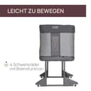 Chicco Next2Me Forever, 3-in-1-Babybett für Neugeborene, Bistellbett, das zu einem Montessori-Bett wird, bis 4 Jahre (22 kg), verstellbare Höhe, gute Luftzirkulation, 4 Räder, inklusive Matratze - 6