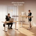 FLEXISPOT Escritorio Elevable Eléctrico Mesa Escritorio con Tablero140x60cm, Standing Desk, Mesa Elevable con 2 Ganchos, Portavasos y Organizador de Cables, 4 Botones de Memoria, para Oficina & Hogar - 3