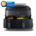 Philips Airfryer Serie 5000 doppio cestello con vapore-Frittura ad aria, cottura a vapore o combinata 19 metodi di cottura; Capacità 9L (3L + 6L), Tecnologia RapidAir Plus, Auto SteamClean (NA550/00) - 2