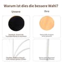 Schreibtischlampe Holz Weiß – Verstellbare Tischlampe mit flexiblem Arm & stabilem Holzfuß – Ideal als Nachttischlampe, Leselampe oder Deko-Licht für Schlafzimmer, Wohnzimmer & Büro (White, 1 Pack) - 3