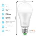 DUSKTEC Lampadine LED E27 Smart, Compatibile Alexa, Lampadina Inteligente Bluetooth 12W 1000LM 100W Equivalente, Dimmerabile 2700K-6000K Luce Bianco Caldo Fredda, App Controllato, 4 Pezzis - 6
