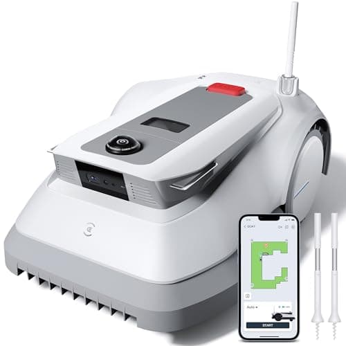 ECOVACS GOAT G1-800 robot tagliaerba 800mq senza filo perimetrale, Rasaerba robot con mappatura automatica, posizionamento Banda Ultra Larga+Vision+GPS, gestione di 16 zone, pendenza fino al 45%