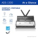 Brother ADS-1300 Compact Desktop Scanner | Scan Speeds of Up to 30ppm | Single Pass Double-Sided Scanning - 2