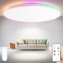 Yeelight Smart Deckenleuchte mit RGBCW Backlight, 60cm 50W Dimmbar LED Deckenlampe Blitz-Montage, 4500LM, 16M DIY Farben, 2700K-6500K, Kompatibel mit Alexa & Google, App Fernbedienung Große LED Lampe - 1