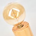 HOFSTEIN Argea Table Lamp, Wooden Table Lamp in Natural/Black, Modern Light in Scandinavian/Boho Design, Switch on Cable, Height 10 cm, E27, Living Room, Bedroom, Dining Room, Hallway, Office - 4