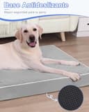 KSIIA Cama para Perros Grandes Ortopédica, Colchón Perro Lavable, Colchoneta Perro Impermeable, Dog Bed con Funda Extraíble, Gris, 104x68x8cm - 7