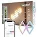 Nanoleaf Lines 60 Degree Starter Kit, 9 Smart LED RGBW Light Strips - Modular WLAN 16 Million Colours Wall Light Indoor, Music & Screen Sync, Works with Alexa Google Apple, for Decoration & Gaming - 1