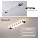 Modern LED Smart Ceiling Light,72cm Flush Mount Ceiling Lamp, (5-40) x2W Dimmable Linear Metal Ceiling Chandelier Light Fittings for Living Room Bedroom Dining Room Office Hallway Closet Aisle - 3