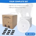 Confezione da 10 filtri di ricambio per fontanella per gatti + 10 filtri in spugna, compatibili con la fontanella per gatti wireless Petkit Eversweet Solo SE/Solo 2/3 Pro/3/2s - 6