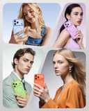 TOCOL für iPhone 17 Pro Max Hülle für MagSafe, Vollständiger Kameraschutz, Eingebauter Magnetring, Stoßfest Kratzfest Transluzente Matt Handyhülle für iPhone 17 Pro Max Case 6,9 Zoll, Orange - 8