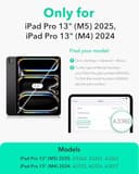 ESR for iPad Pro 13 inch Case M5/M4 (2025/2024), Powerful Magnetic Attachment, Slim Trifold Stand, Supports Pencil Pro and Pencil (USB-C), Auto Wake/Sleep, Durable Protection, Rebound Series, Black - 2