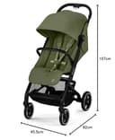 CYBEX Gold Passeggino BEEZY con sistema di cinture a una mano, Dalla nascita a circa 4 anni (max. 22 kg), Compatto ed ergonomico, Moss Green - 7