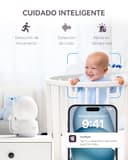 Comfyer Hybrid Video No WiFi&Smart WiFi Baby Monitor para bebé-5" 1080P Split Screen& 2K cámara App Control,Alerta movimiento,Detección sonido,Visión nocturna HD,5050mAh batería, Triple Seguridad,500M - 8