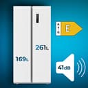 Cecotec Frigorífico Americano 2 Puertas Bolero CoolMarket SBS 430 White E. Side by Side de 430 L, Altura 176 cm y 84 cm Ancho, Sistema Multi Air Flow, Total No Frost, Motor Inverter Plus - 4