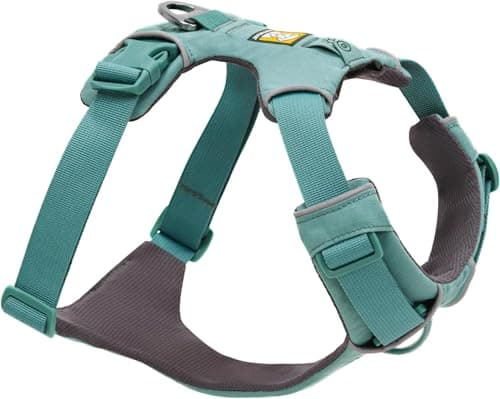 Ruffwear Pettorina Front Range Riflettente Imbracatura Regolabile Confortevole Imbottita 2 Fissaggi Guinzaglio River Rock Green