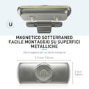 AGPTEK Vivavoce Auto Bluetooth 5.3 con Siri Assistente Comandi Vocali di Google Altoparlante Kit e Scheda TF Supporto per Aletta Parasole Connessione Automatica, Grigio - 4