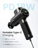 RENPHO Massage Gun Deep Tissue with Smart App and Bluetooth,Muscle Massage Gun with 5 Speeds 5 Massager Heads,10mm Amplitude Percussion Massager with Carry Case,for Gym Muscle Relaxation,Great Gifts - 4