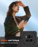 ivoler Silikon Hülle für Honor Magic6 Pro/Honor Magic 6 Pro mit Kameraschutz, Ultra Dünne Weiche Stoßfest Schutzhülle Flexible TPU Matte Schwarz Handyhülle Kratzfest Case Cover - 7