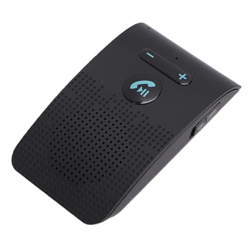 Decumeby Altoparlante per Auto Bluetooth, Altoparlante Bluetooth Vivavoce per GPS e Musica, Supporta 2 Telefoni Collegati, Kit Telefono Vivavoce con Sensore di Vibrazione
