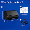 Epson WorkForce ES-550W Wireless Document Scanner | 45ppm / 90 ipm | 100-Sheet Auto Document Feeder | Colour | USB connectivity | Up to A4 - 7