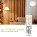 E27 LED mais dimmerabile,luce bianca calda 3000 K 10W 1000LM LED E27 mais lampadine, sostituisce 100W lampadina alogena, lampadina LED per lampadario, lampada a parete AC 220-240V (confezione da 4) - 7