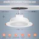 DUSKTEC Downlight LED Empotrable Inteligente Alexa, Foco Empotrables Techo Redondo Blanco, 2700K-6000K Regulables, Smart Ojos de Buey de LED Bluetooth para Baño Salón Cocina, Controladas por APP - 2
