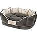 Ferplast Charles 60 Dog Bed with Cushion, Soft Velour, Washable, 56 x 42 x 20 cm, Brown - 1