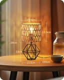 EDISHINE Lámpara de Mesa Vintage, con Pantalla Bohemia Tejida a Mano y Base de Hierro, Incluye Bombilla LED con Luz Blanca Cálida de 2700K, Ideal para Dormitorio, Sala de Estar y Oficina - 4