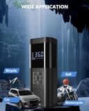 SERVOMASTER Elektrische Luftpumpe, Tragbare Akku Fahrradpumpe mit alle ventile, Akku Kompressor für Fahrrad und Auto, 150 PSI, Wiederaufladbare Reifenpumpe für Fahrrad, E-Bike, Auto, Motorrad, Bälle - 5