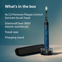 Philips Sonicare DiamondClean 9000 Electric Toothbrush, Special Edition, Sonic Toothbrush with App, Pressure Sensor, 4 Brushing Modes, 3 Intensity Levels, Charging Stand, Aquamarine, Model HX9911/89 - 8