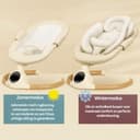 BEBE2LUXE ALPHA, Sdraietta dondolo automatico per neonato fino a 9 kg, Altalena Eletrica con Melodie, Telecomando, touch screen LED, Regolazione dello schienale, Timer, silenzioso - 4