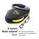 flexi Giant Medium Retractable Dog Leash (Tape), 26 ft, Medium, Black/Neon - 2