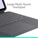 Logitech Combo Touch iPad Pro 13-inch (M4 & M5)(2024 & 2025) Keyboard Case - Detachable backlit keyboard with kickstand, comfortable typing, multi-use mode, QWERTY UK English Layout - Graphite - 4