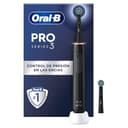 Oral-B Pro 3 3000 Cepillo de Dientes Eléctrico con Mango Recargable y 2 Cabezales, Diseñado por Braun, Regalos Originales para Mujer y Hombre - Negro - 1