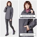 Berghaus Women's Maitland Gemini GORE-TEX® 3-in-1 Jacket with Removable Fleece Midlayer & Adjustable Hood, Waterproof (UK, Numeric, 14, Regular, Regular, Grey) - 4