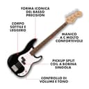 Fender Squier Debut Series Precision Chitarra Basso, Chitarra per Principianti, con garanzia di 2 anni, Nero - 2