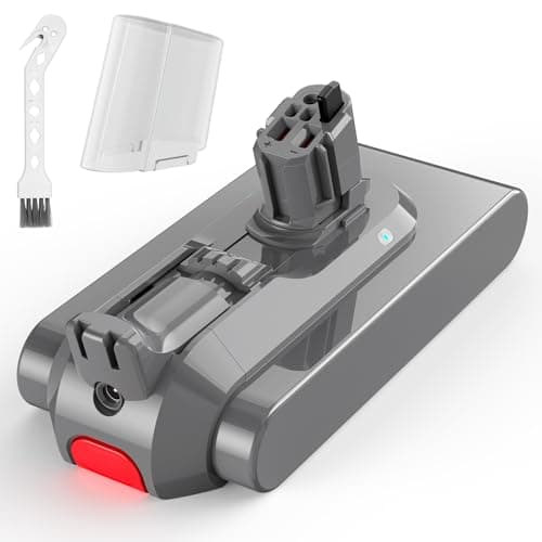 LabTEC 25.2 V 3900 mAh Li-ion Replacement Battery for Dyson 11 (Button Type) Absolute Fluffy V15 Detect Cordless Vacuum Cleaner with 1 Cover + 1 Brush (Not for Screw in Style)