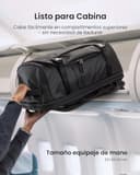 tomtoc Mochila de Viaje 40L, Mochila Viaje Cabina Avion TSA, Mochila Equipaje de Mano Impermeable, Business Travel Backpack Ligera para Portátil 17,3" Hombre Mujer, Grande Weekender Travel Backpack - 4