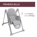 Chicco Polly Armonia Trona Evolutiva para Niños de 0 Meses hasta 40 kg, Trona 3en1, 9 Niveles de altura, 3 Posiciones de reclinado, Reposapiés Regulables, 4 Ruedas, Cierre Compacto, Gris claro - 7