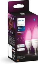 Philips Hue White and Color Ambiance, Lampadina Smart LED, Attacco E14, Luce Bianca o Colorata, 4W, confezione da 2 - 3