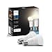Philips Hue White E27 Lamp Twin Pack 2 x 1055 lm, Dimmable, Warm White Light, Controllable via App, Compatible with Amazon Alexa (Echo, Echo Dot) - 1