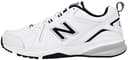 New Balance Men 608V5 Trainer Shoe, White/Black/Silver, 11.5 Wide - 7