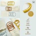SUAPOZ Regalos Originales para Mujer. 5 Pulseras Estilo Pan de Oro Budistas. Pulsera Mujer. Brazalete Dorado, Plateado y Rosado. Pan de Oro Estilo. (PULSERA DORADA) - 6