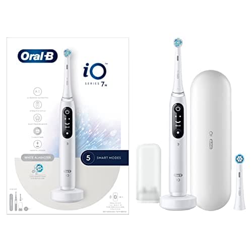Oral-B Spazzolino Elettrico Ricaricabile iO 7N Bianco, 2 testine, 1 Custodia Da Viaggio. 1 Spazzolino