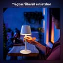 Philips Hue White & Color Ambiance Go Tragbare Tischleuchte (530 lm), dimmbare LED Leuchte für das Hue Lichtsystem mit 16 Mio. Farben, smarte Lichtsteuerung über Sprache oder App, weiß - 3